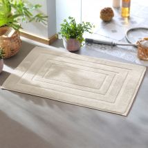 Tapis de bain 60x100 - beige sable - Coton - Becquet