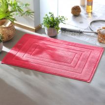 Tapis de bain 50x75 - rose framboise - Coton - Becquet