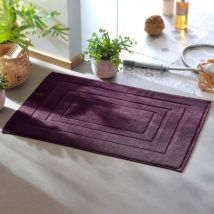 Tapis de bain 50x75 - violet aubergine - Coton - Becquet