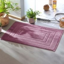 Tapis de bain 60x100 - violet prune - Coton - Becquet