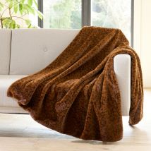 Plaid 130x170 - marron caramel - Becquet