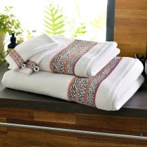 Serviette de toilette 50x90 - blanc cassé - Coton - Becquet