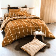 Housse de couette 140x200 - marron - Coton - Becquet