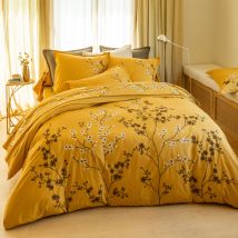 Housse de couette 240x220 - jaune ocre - Coton - Becquet