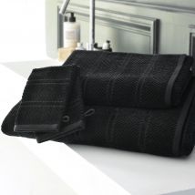 Serviette de toilette 50x100 - noir - Coton - Becquet