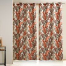 Rideau L. 135 x H. 180 - orange terracotta - Inox - Becquet