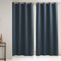 Rideau occultant L. 140 x H. 260 - bleu marine - Becquet