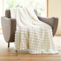 Plaid 130x170 - blanc - Becquet