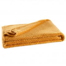 Plaid 130x150 - jaune or - Becquet