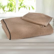 Drap de bain 70x140 - marron taupe - Coton - Becquet