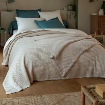 Plaid 140x200 - beige - Coton - Becquet