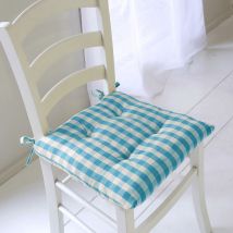 Lot de 2 galettes 40x40 - bleu - Coton - Becquet