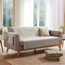 protège canapé 4 places 200x140 - beige crème - Becquet