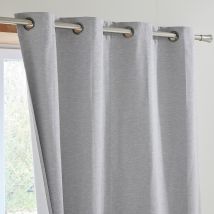 Rideau occultant L.135 x H.260 Lot de 2 - gris - Becquet