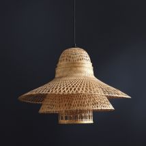 Suspension h41cm - beige - Bambou - Becquet
