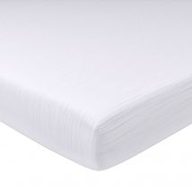 Drap-housse grand bonnet 140x200x32 - blanc - Coton - Becquet