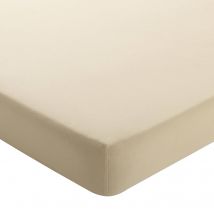 Drap-housse grand bonnet 90x200x32 - beige - Coton - Becquet