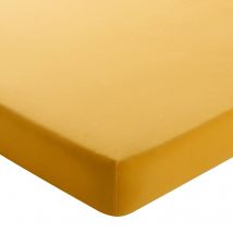 Drap-housse grand bonnet 180x200x32 - jaune maïs - Coton - Becquet