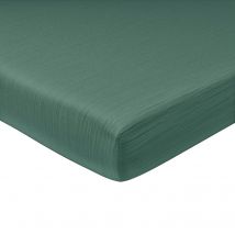 Drap-housse grand bonnet 140x200x32 - vert céladon - Coton - Becquet