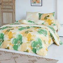 Housse de couette 140x200 - orange peche - Coton - Becquet
