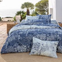 Drap-housse 90x190x28 - bleu marine - Coton - Becquet