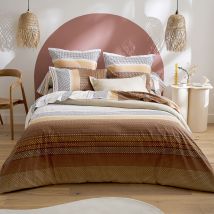Housse de couette 260x240 - marron noisette - Coton - Becquet