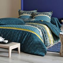 Drap-housse 160x200x28 - bleu - Becquet