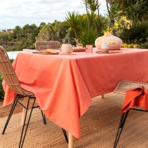 Nappe carrée 140x140 - orange corail - Becquet