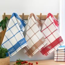 Torchons 50x70 lot de 3 - Multicolore - Coton - Becquet