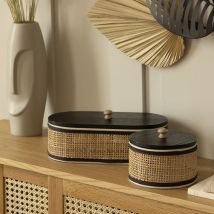 Boîte ovale - beige - Bois - Becquet