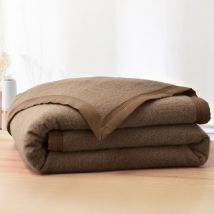 Plaid 150x220 - marron chocolat - Becquet