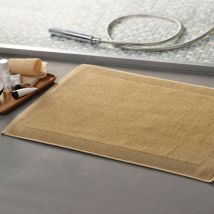 Tapis de bain 60x100 - marron camel - Coton - Becquet