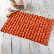 Tapis de bain 50x80 - orange terracotta - Coton - Becquet