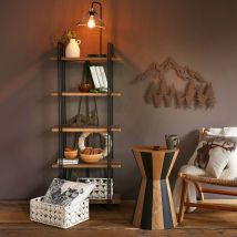 Déco murale 67cm - marron - Bois - Becquet