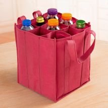 Sac bouteilles rouge - rouge - Bois - Becquet