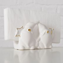 Porte serviettes en papier h8cm - blanc - Coton - Becquet