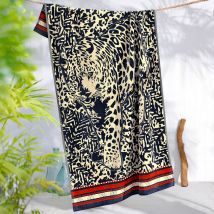 Drap de plage 100x180 - noir - Coton - Becquet