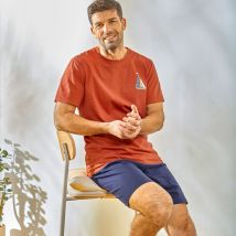 Pyjashort XL - orange terracotta - Coton - Becquet
