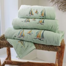Serviette de toilette 50x90 - vert d'eau - Coton - Becquet