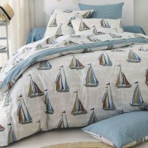 Housse de couette 260x240 - bleu - Coton - Becquet