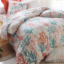 Housse de couette 260x240 - orange corail - Coton - Becquet