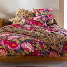 Drap 180x290 - rose pivoine - Coton - Becquet