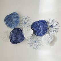 Déco murale h46cm - bleu - Métal - Becquet