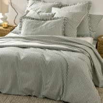 Housse de couette 240x220 - vert kaki - Coton - Becquet
