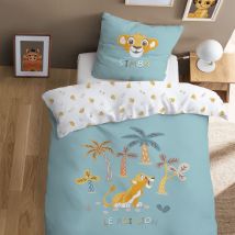 Housse de couette 140x200 + taie - vert d'eau - Coton - Becquet