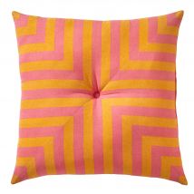 Coussin 70x70x15cm - rose bonbon - Becquet