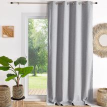 Rideau occultant L. 140 x H. 260 - gris - Becquet