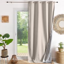 Rideau occultant L. 140 x H. 260 - beige sable - Becquet