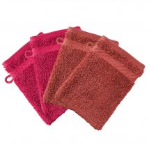 Gant de toilette 15x21 - rose fuchsia - Coton - Becquet