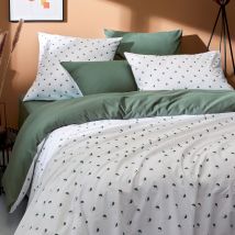 Housse de couette 200x200 - vert kaki - Coton - Becquet